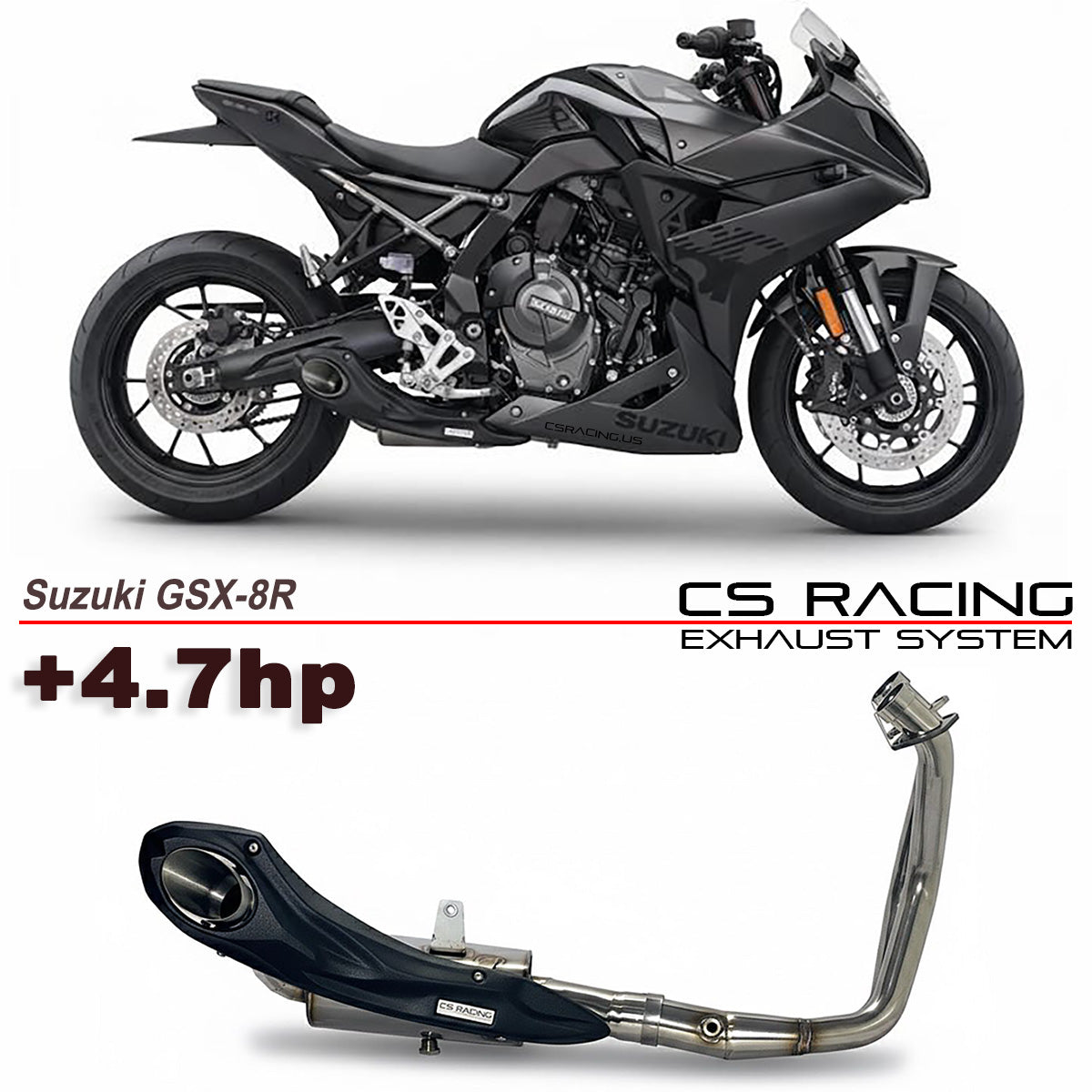 SUZUKI GSR750 マフラーFULL EXHAUST CS RACING 2008-10 Suzuki GSX-R 600 | GSX-R 750 CS Racing Full Exhaust
