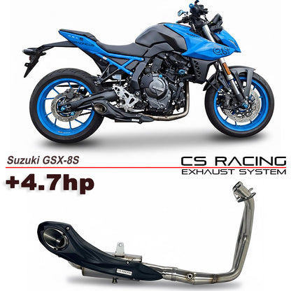 2024-on Suzuki GSX-8 S|R|T|TT CS Racing Full Exhaust | Muffler + Headers + dB Killer