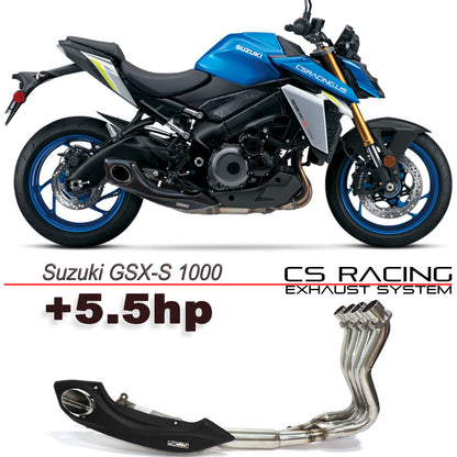 2021-up Suzuki GSX-S 1000 / GT+ CS Racing Full Exhaust | Muffler + Headers + dB Killer (+5.5hp) - CS Racing Exhaust