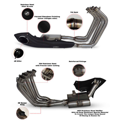 2021-on Yamaha MT-09 CS Racing Full Exhaust | Muffler + Headers + dB Killer - CS Racing Exhaust