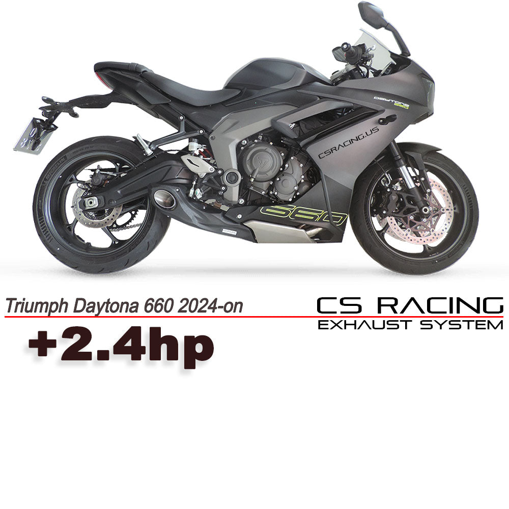 2024-up Triumph Daytona 660 CS Racing Full Exhaust | Muffler + dB Killer