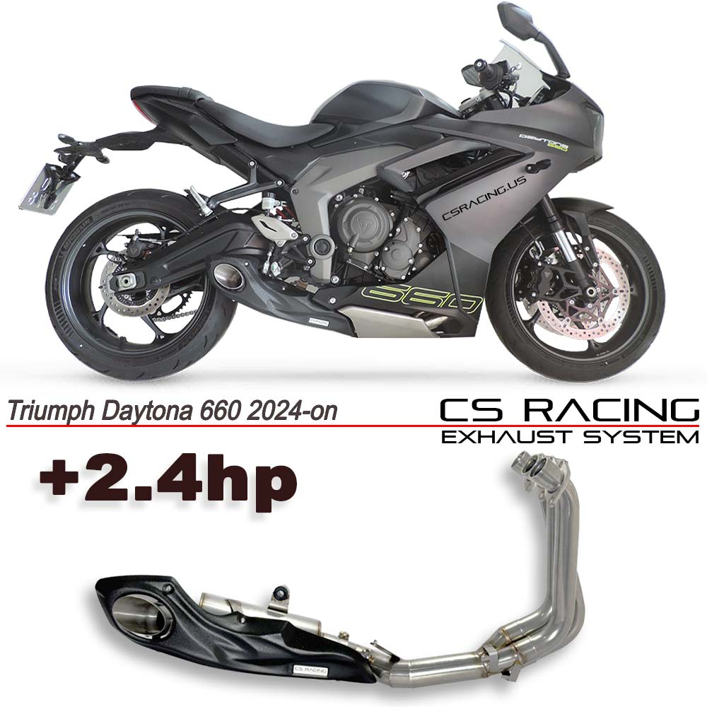 2024-on Triumph Daytona 660 CS Racing Full Exhaust | Muffler + dB Killer