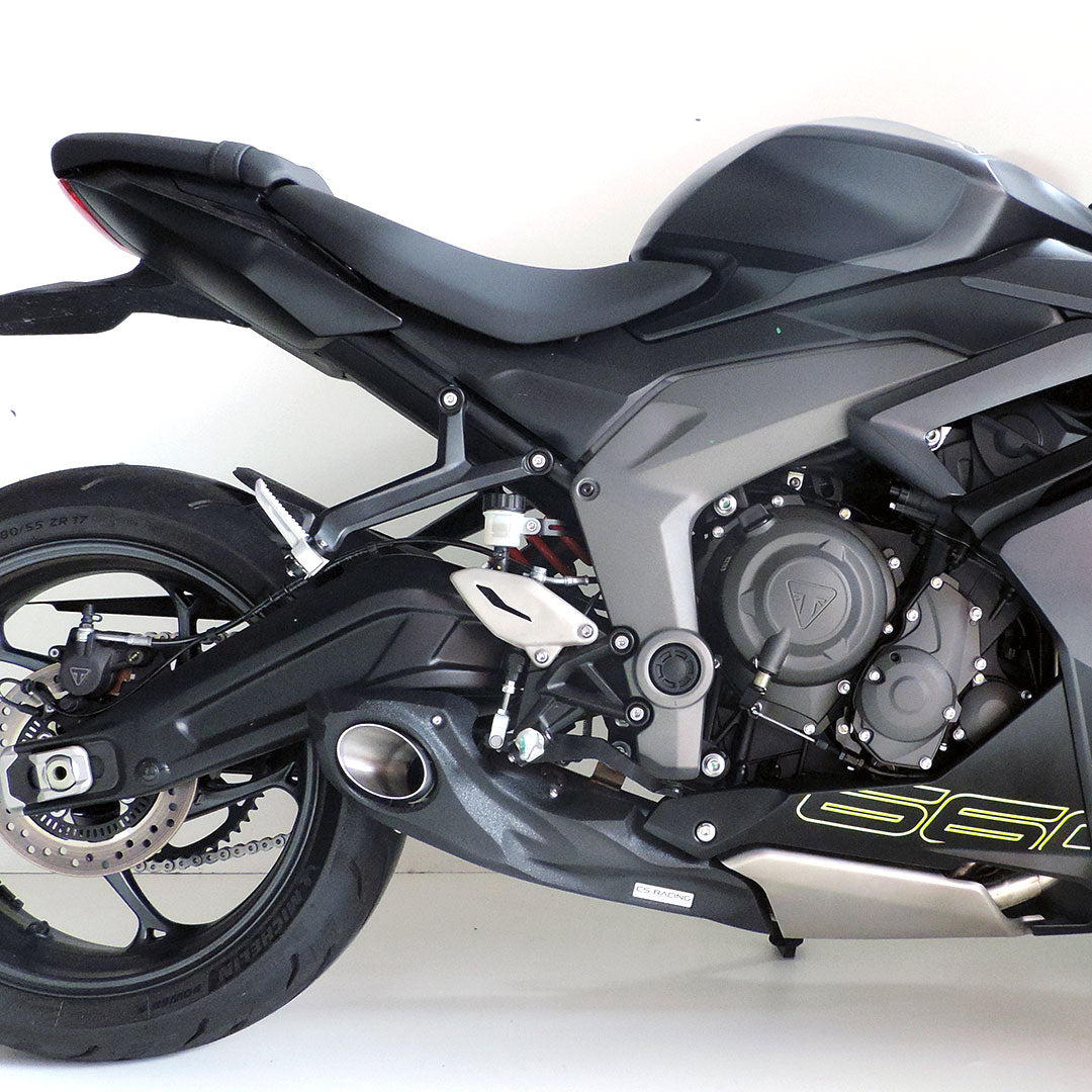 2024-up Triumph Daytona 660 CS Racing Full Exhaust | Muffler + dB Killer