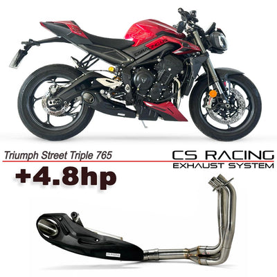 2017-on Triumph Street Triple 765 R / RS / RX / S Full Exhaust dB Killer CS Racing