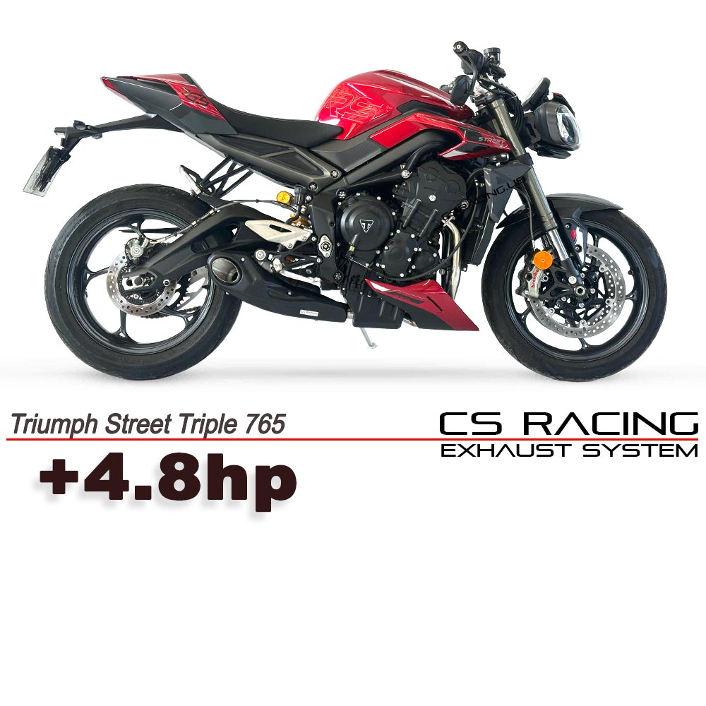 2017-on Triumph Street Triple 765 R / RS / S Full Exhaust dB Killer CS Racing