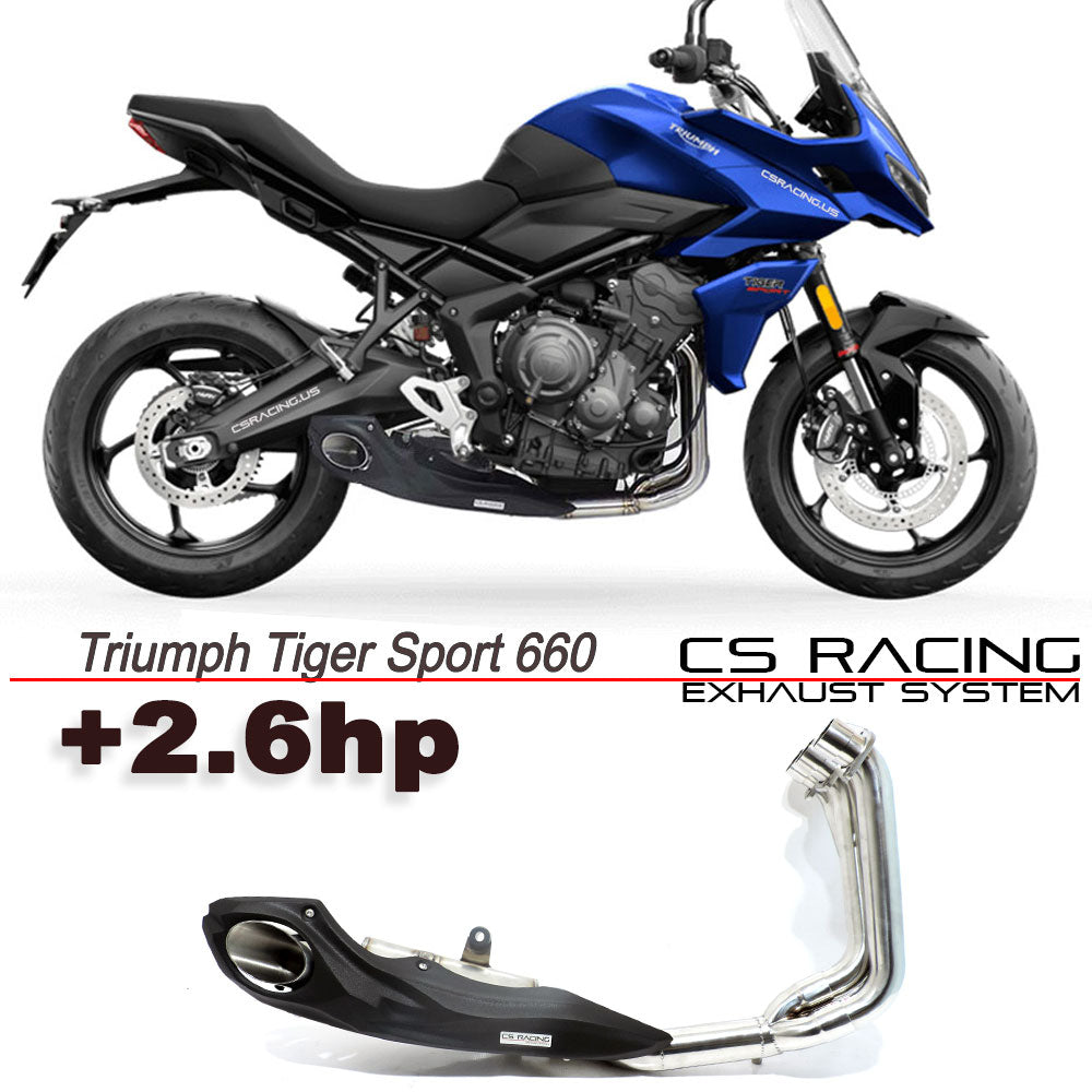 2022-25 Triumph Tiger Sport 660 CS Racing Full Exhaust | Muffler + dB Killer