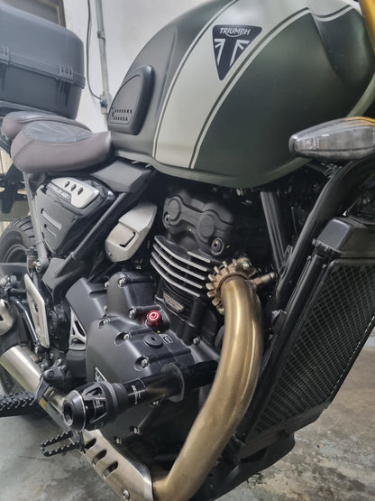 Triumph - Scrambler 400X / 400XC - Procton Racing Rotational Impact System – Frame Sliders F1