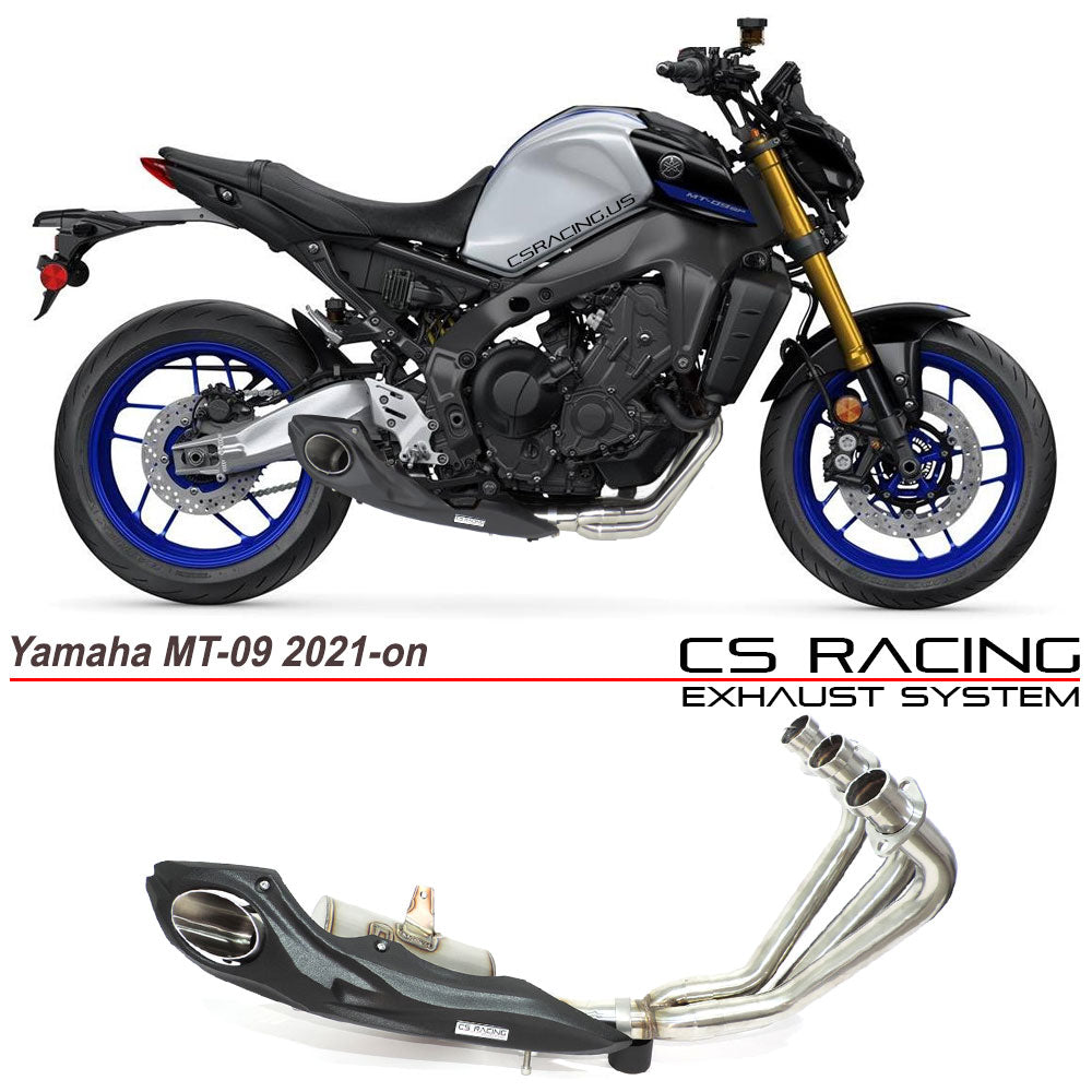 2021-on Yamaha MT-09 CS Racing Full Exhaust | Muffler + Headers + dB Killer - CS Racing Exhaust