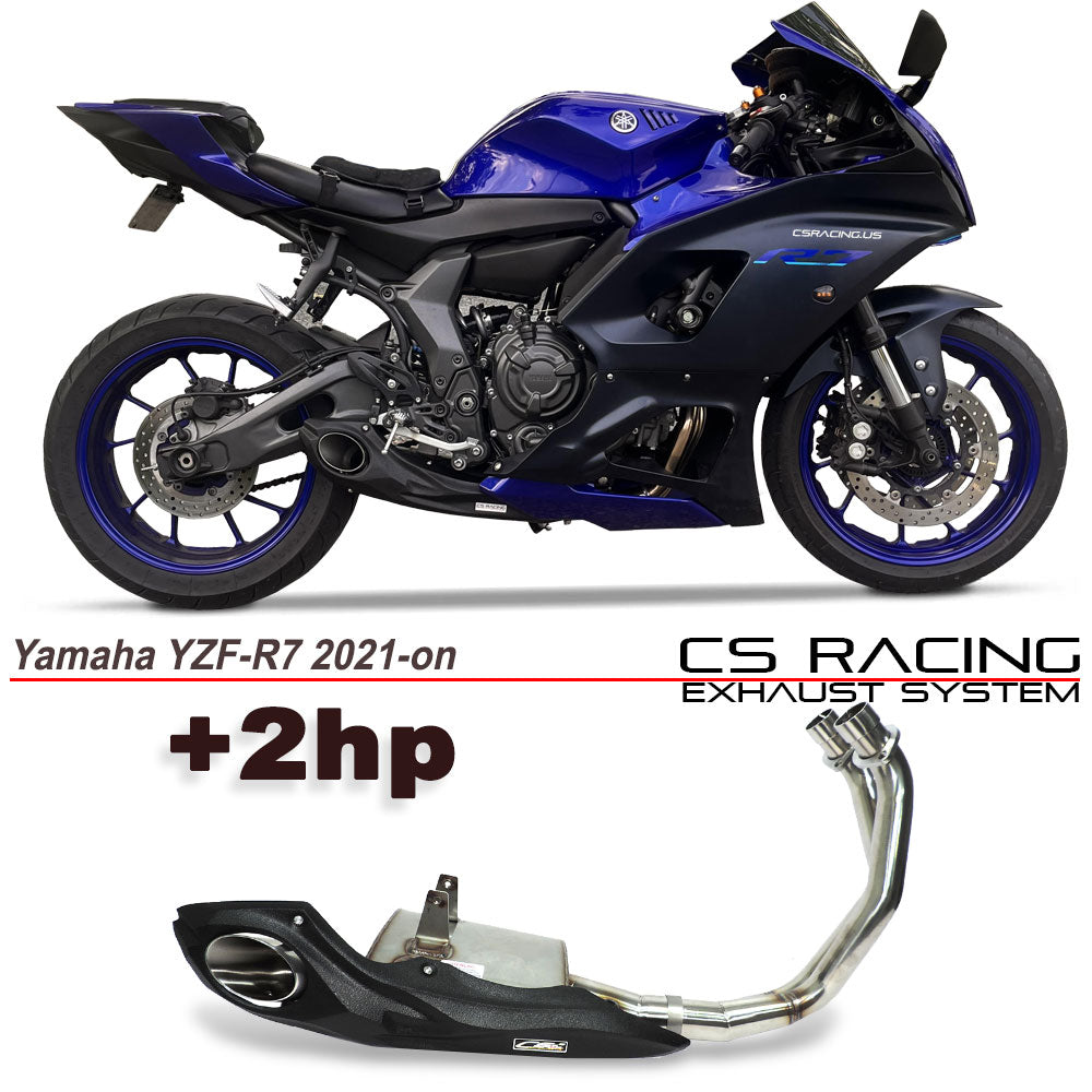 2021-on Yamaha YZF-R7 CS Racing Full Exhaust | Muffler + Headers + dB Killer (+2hp)