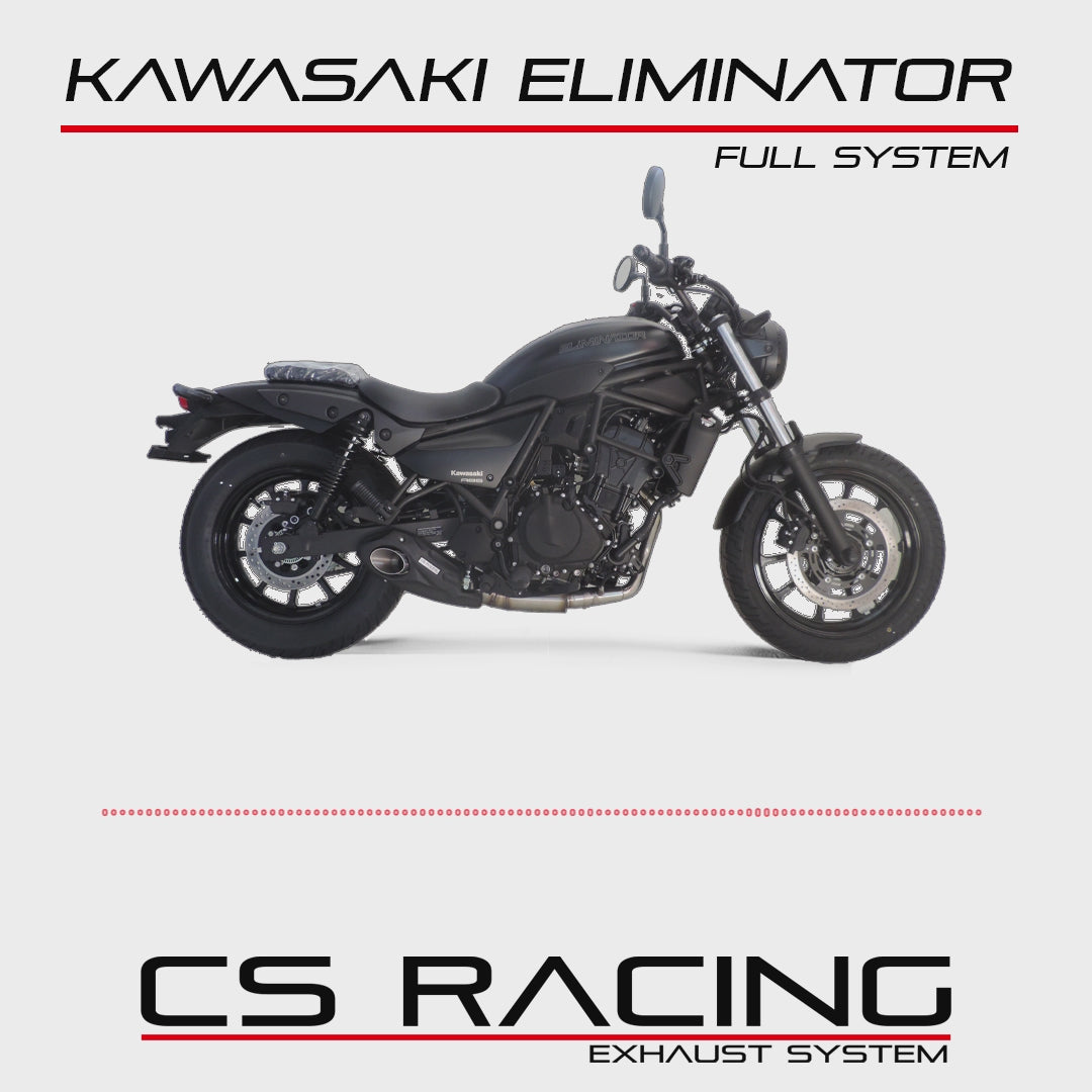 2023-on Kawasaki Eliminator 450/500 CS Racing Full Exhaust | Muffler + Headers + dB Killer
