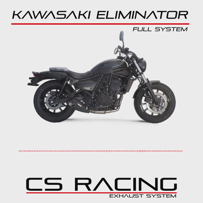 2023-on Kawasaki Eliminator 450/500 CS Racing Full Exhaust | Muffler + Headers + dB Killer