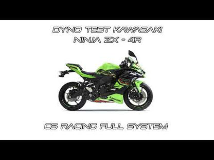 2023-on Kawasaki Ninja ZX-4R / RR CS Racing Full Exhaust | Muffler + dB Killer (+2.7hp)