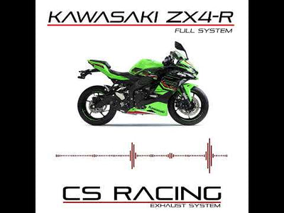 2023-on Kawasaki Ninja ZX-4R / RR CS Racing Full Exhaust | Muffler + dB Killer (+2.7hp)