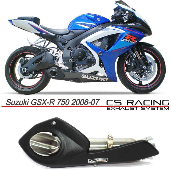 2006-07 Suzuki GSX-R 600 | GSX-R 750 CS Racing Slip-on Exhaust | Muffler +  dB Killer