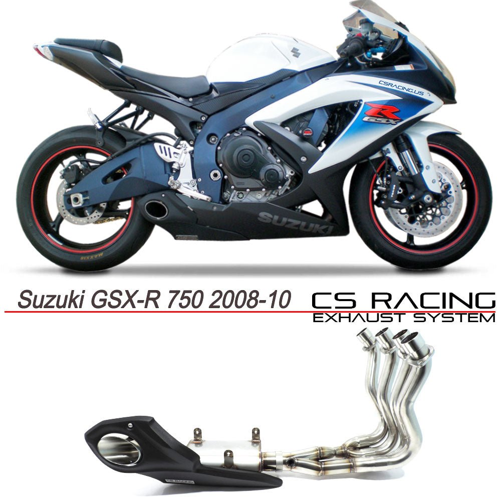 2008-10 Suzuki GSX-R 600 | GSX-R 750 CS Racing Full Exhaust | Muffler + Headers + dB Killer - CS Racing Exhaust