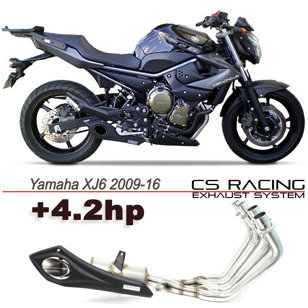 2009-16 Yamaha FZ6R | XJ6N XJ6F CS Racing Full Exhaust | Muffler + Headers + dB Killer (+4.2hp) - CS Racing Exhaust