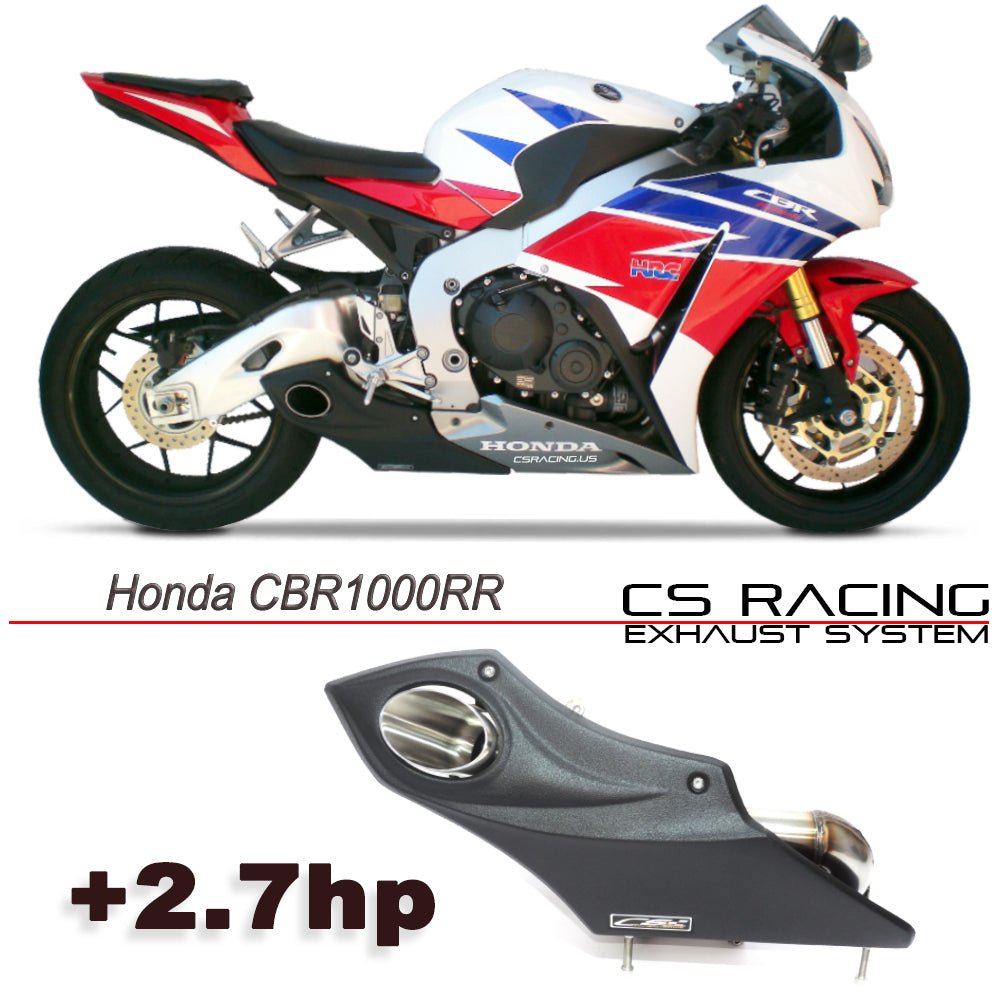 2012-13 Honda CBR1000RR (2012-16 USA) CS Racing Slip-on Exhaust | Muffler + dB Killer (+2.7hp) - CS Racing Exhaust