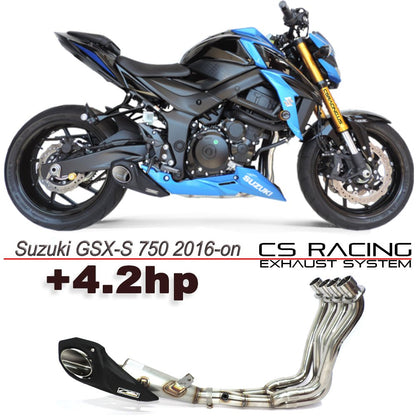 2016-23 Suzuki GSX-S 750 CS Racing Full Exhaust | Muffler + Headers + dB Killer (+4.2hp) - CS Racing Exhaust