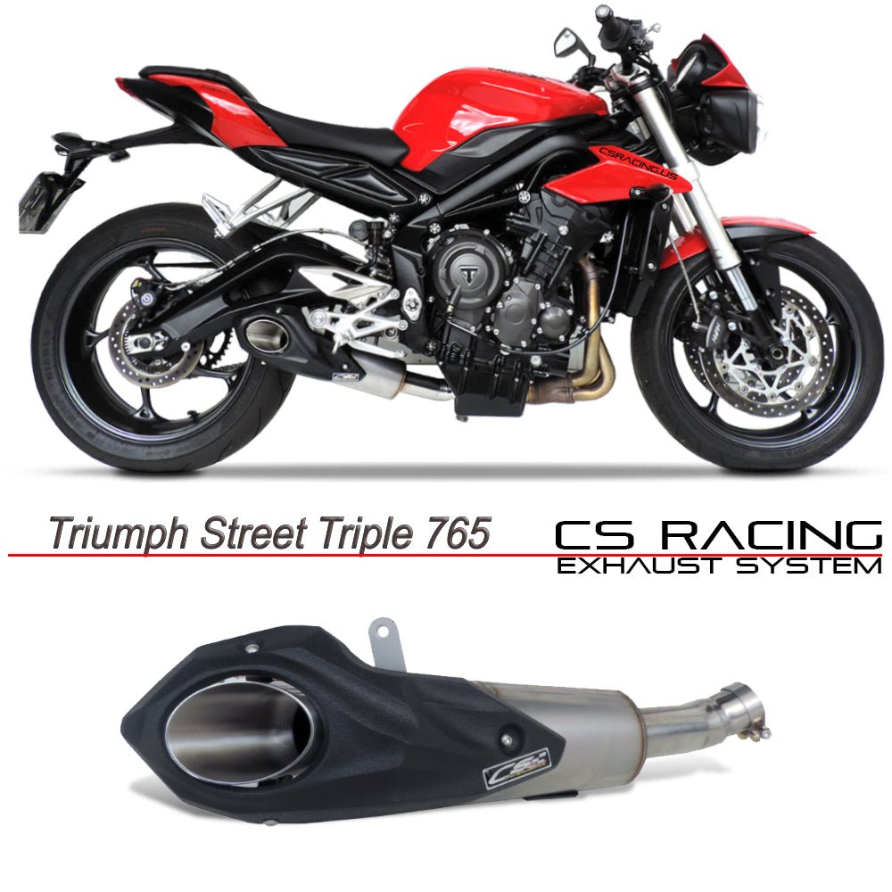 2017-22 Triumph Street Triple 765 R / RS / S CS Racing Slip-on Exhaust | Muffler + dB Killer - CS Racing Exhaust
