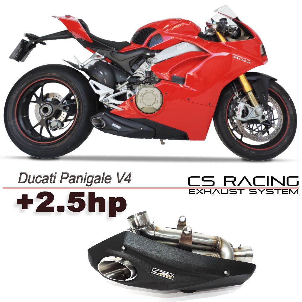 2018-on Ducati Panigale V4 V4S CS Racing Slip-on Exhaust | Muffler + dB Killer (+2.5hp) - CS Racing Exhaust