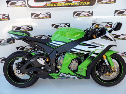 2011-15 Kawasaki Ninja ZX-10R CS Racing Slip-on De-cat Exhaust | Muffler + dB Killer (+1.3hp) - CS Racing Exhaust