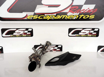 2011-15 Kawasaki Ninja ZX-10R CS Racing Slip-on De-cat Exhaust | Muffler + dB Killer (+1.3hp) - CS Racing Exhaust