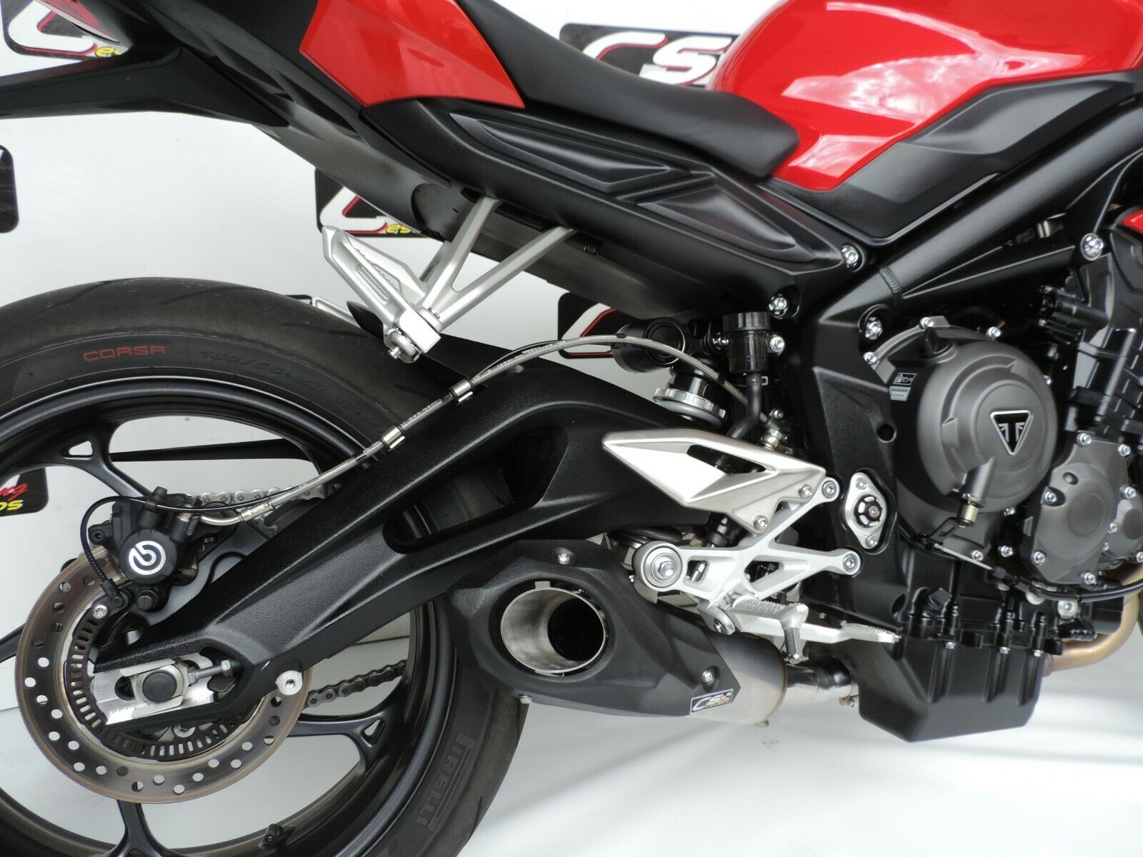 2017-22 Triumph Street Triple 765 R / RS / S CS Racing Slip-on Exhaust | Muffler + dB Killer - CS Racing Exhaust