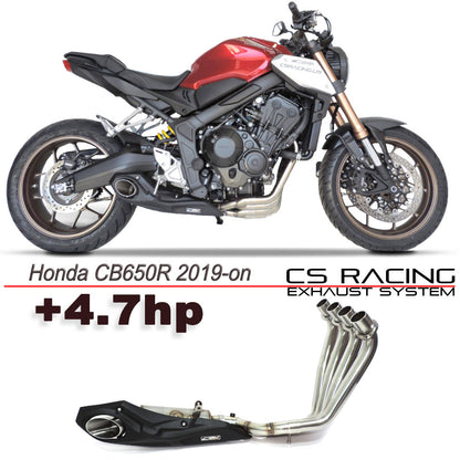 2019-24 Honda CB650R CS Racing Full Exhaust | Muffler + Headers + dB Killer (+4.7hp) - CS Racing Exhaust