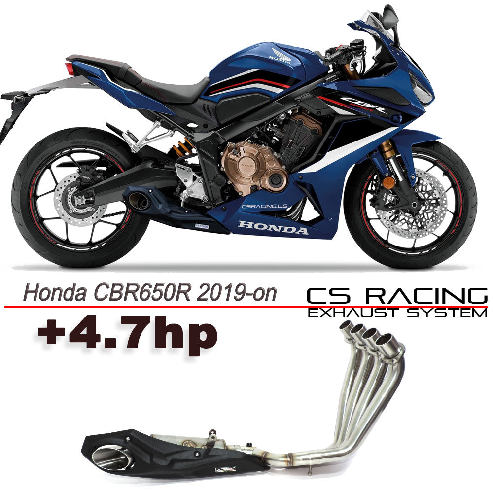 2019-24 Honda CBR650R CS Racing Full Exhaust | Muffler + Headers + dB Killer (+4.7hp) - CS Racing Exhaust