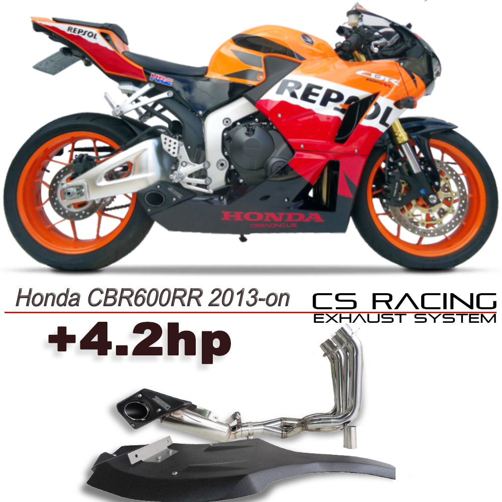 2013-23 Honda CBR600RR CS Racing Full Exhaust | Muffler + Headers | Non-ABS only (+4.2hp) - CS Racing Exhaust