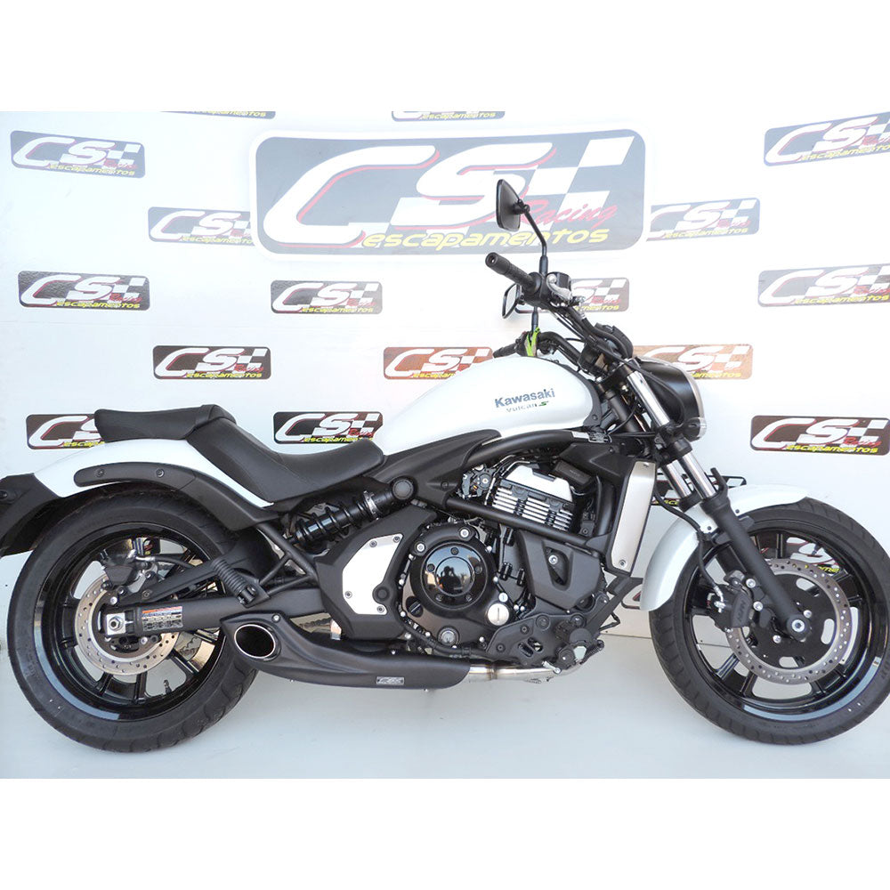 Two Brothers Racing Full Exhaust System – Black Comp-S – For 2015-2025 Kawasaki Vulcan 650 S – 005-4200199-B