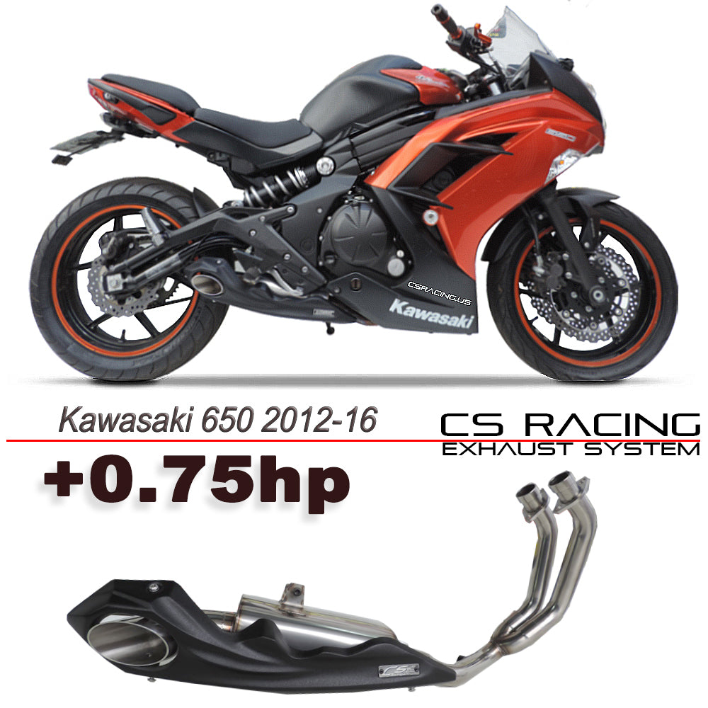 2012-16 Kawasaki Ninja 650 | ER6N | ER6F | EX6 CS Racing Full Exhaust | Muffler + Headers + dB Killer - CS Racing Exhaust