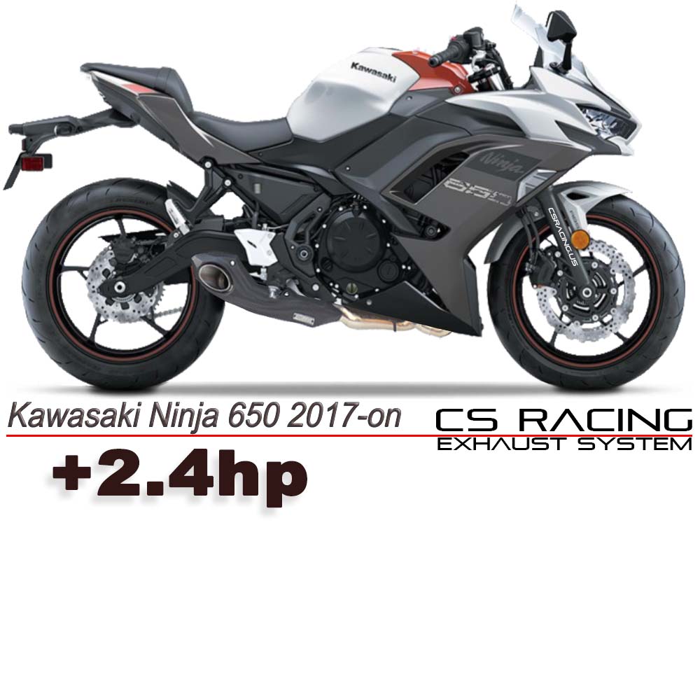 2017-24 Kawasaki Ninja 650 CS Racing Full Exhaust | Muffler + Headers + dB Killer (+2.4hp) - CS Racing Exhaust
