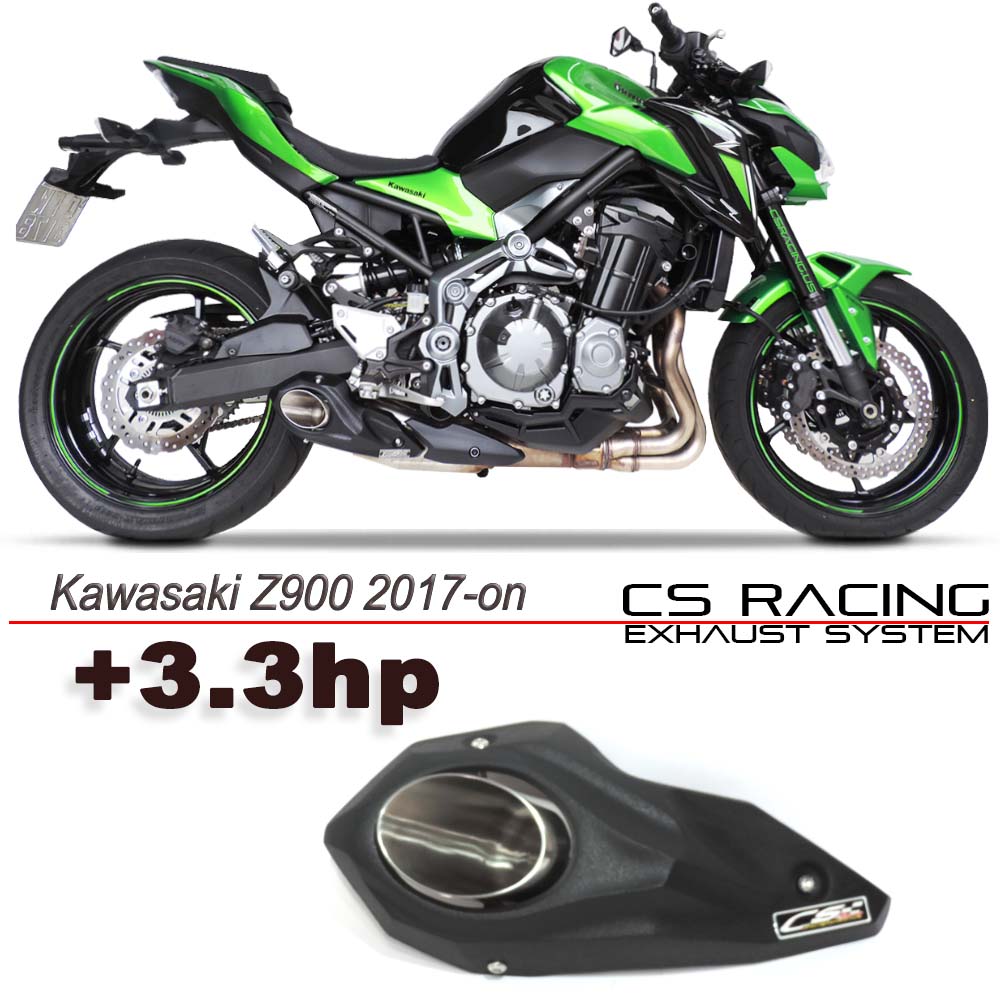 2017-24 Kawasaki Z900 CS Racing Slip-on Exhaust | Muffler Tip + dB Killer  (+3.3hp)