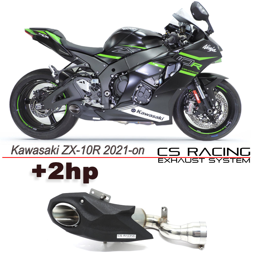 2021-up Kawasaki Ninja ZX-10R / RR CS Racing De-cat Slip-on Exhaust (+2hp) - CS Racing Exhaust
