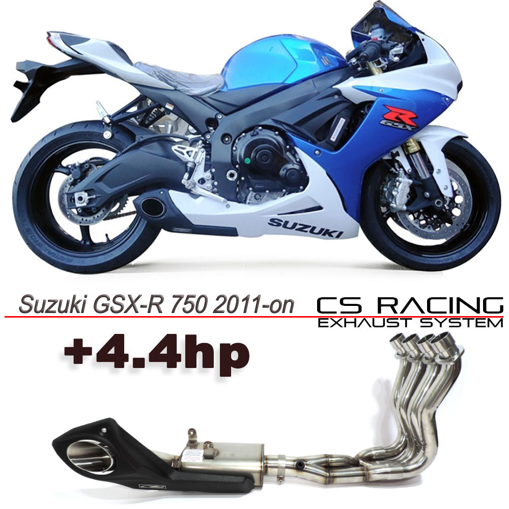2011-24 Suzuki GSX-R 600 | GSX-R 750 CS Racing Full Exhaust | Muffler + Headers + dB Killer - CS Racing Exhaust