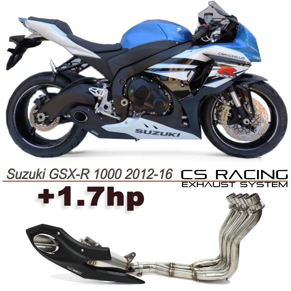 2012-16 Suzuki GSX-R 1000 CS Racing Full Exhaust | Muffler + Headers + dB Killer - CS Racing Exhaust