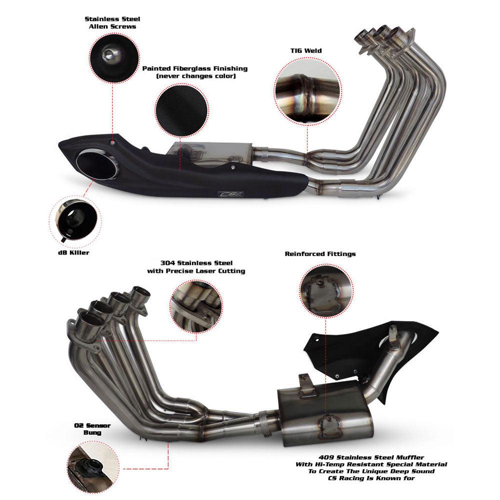 2006-07 Suzuki GSX-R 600 | GSX-R 750 CS Racing Slip-on Exhaust | Muffler + dB Killer - CS Racing Exhaust