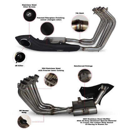 2006-07 Suzuki GSX-R 600 | GSX-R 750 CS Racing Slip-on Exhaust | Muffler + dB Killer - CS Racing Exhaust