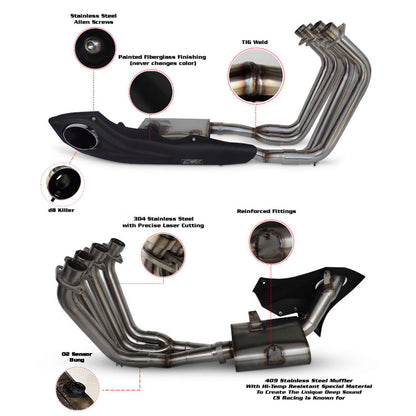 2008-17 Honda CB1000R CS Racing Slip-on Exhaust | Muffler + dB Killer (+4.3hp) - CS Racing Exhaust