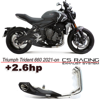 2021-up Triumph Trident 660 CS Racing Full Exhaust | Muffler + dB Killer - CS Racing Exhaust